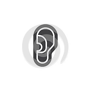 Human ear vector icon