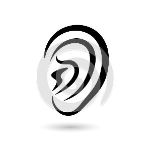 Human ear vector icon