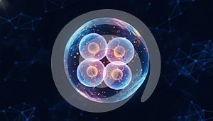 Human embryo cells dividing during early development