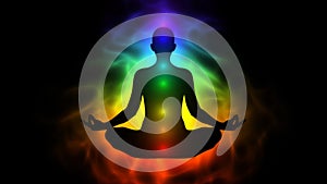 Human energy body, aura, chakra in meditation