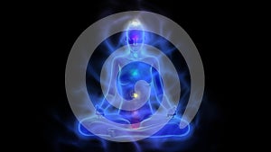 Human energy body, aura, chakras in meditation