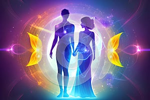 Human energy body, aura,The intricate and ethereal human energy body,