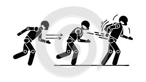 Human Evolution Stages, Personal Growth and Change, vector design Generative AI