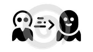 Human Evolution Transformation Vector Illustration, vector design Generative AI