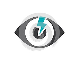 Human eye with acute pain colored icon. Visual organ disease symptom, blindness symbol