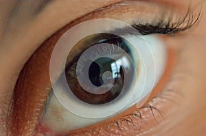 Human eye closeup