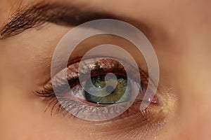 Human eye closeup