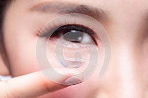 Human eye and contact lens