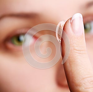 Human eye with corrective lens