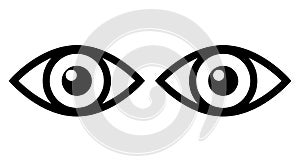 Human eye icon. Vector. Simple illustration inc black.