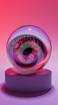 human eye and iris abstract concept, surveillance and big brother, surreal art