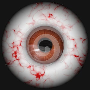 Human eye iris pupil ball