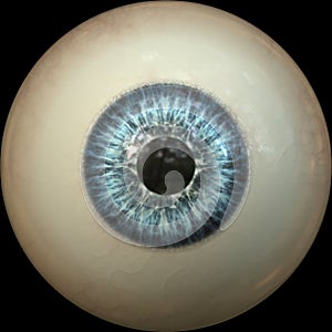 Human eye iris pupil ball