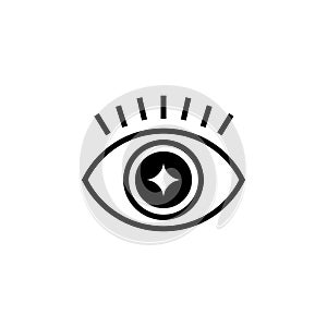 Human eye logo and icon vector