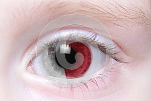 Human eye with national flag of malta