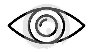 Human Eye Observation Icon, Vision Perception Symbol, vector design Generative AI