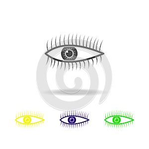 human eye organ multicolored icons. Element of body parts multicolored icons. Signs and symbols collection icon for websites, web