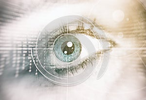 Human Eye. Security concept