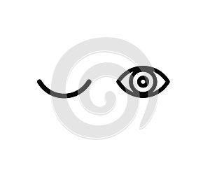 The human eye on a white background. Improve eyesight. Symbol. Vector.