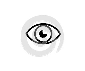 The human eye on a white background. Improve eyesight. Symbol. Vector