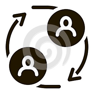 human with eyes mask icon Vector Glyph Illustration