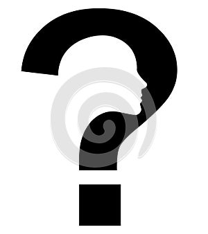 Human face question mark