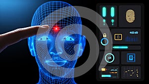 Human face scan with digital interface technology