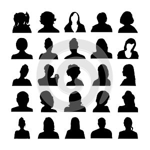 Human Face Silhouettes Bundle