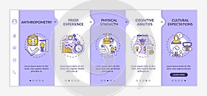 Human factors in workplace safety onboarding vector template