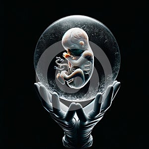 Human Fetus in a bubble