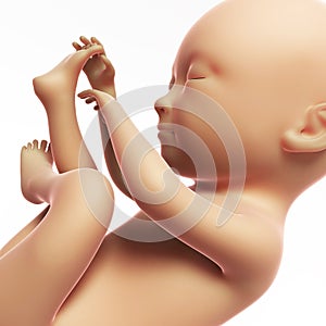 Human fetus month 7