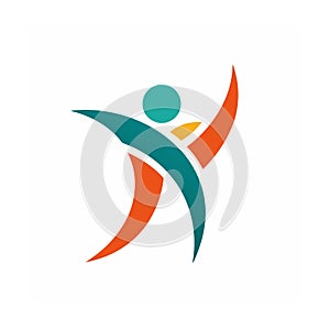 Human Figure Abstract Logo Design Vector