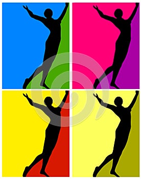 Human Figure Colourful Backgrounds