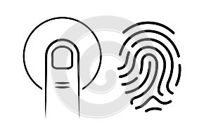 Human finger print vector icon