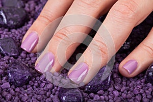 Human fingers with beautiful manicure