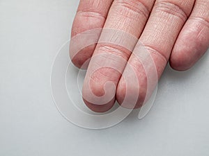 Human fingers close-up, relief, fingerprint, fingerprinting, identification photo