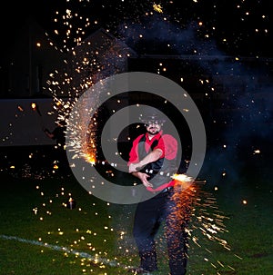 Human Firework at Hogmanay ?