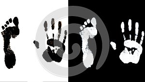 Human foot end hand prints identification biometrics