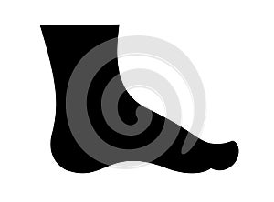 Human foot icon vector silhouette