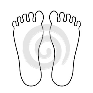 Human foot outline icon
