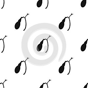 Human gallbladder icon in black style isolated on white background. Human organs pattern stock vector illustration.