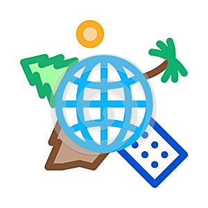 Human geography science icon vector outline illustration