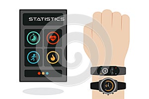 Human hand fitness activity tracker