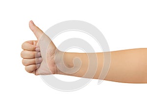 Human hand isolate on white background