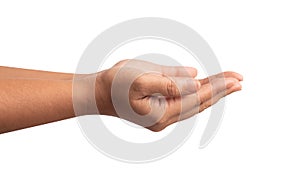 The human hand isolated on a white background