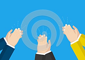Human hands clapping. Applaud hands. Vector illustration.