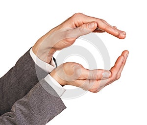 Human hands making a circle