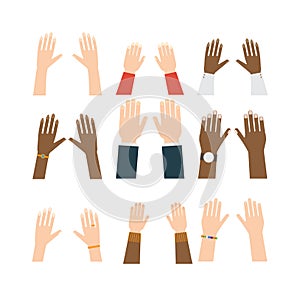 Human hands vector illustration.