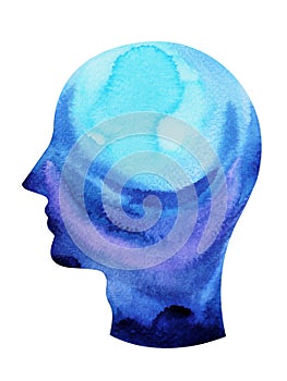 Human head, chakra power, inspiration abstract thought, world, universe inside your mind