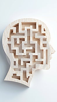 Human head with a maze inside, representing complex thinking